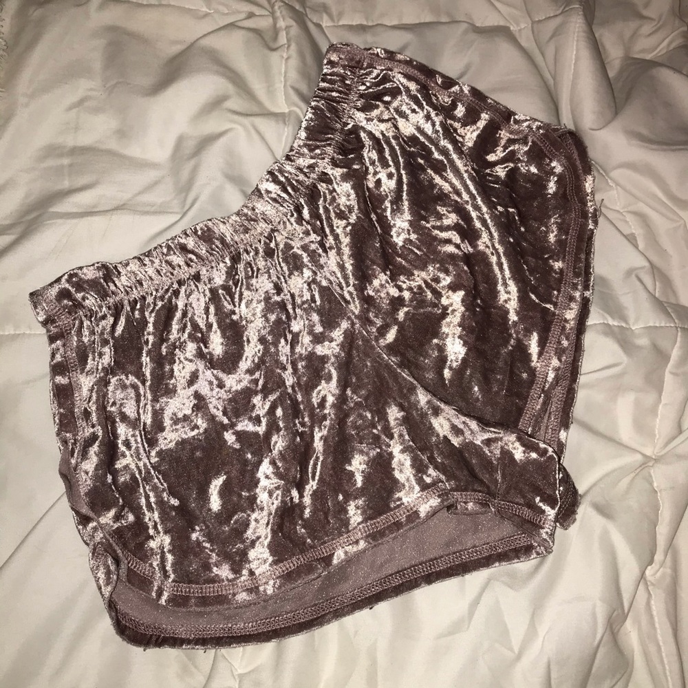 velvet shorts